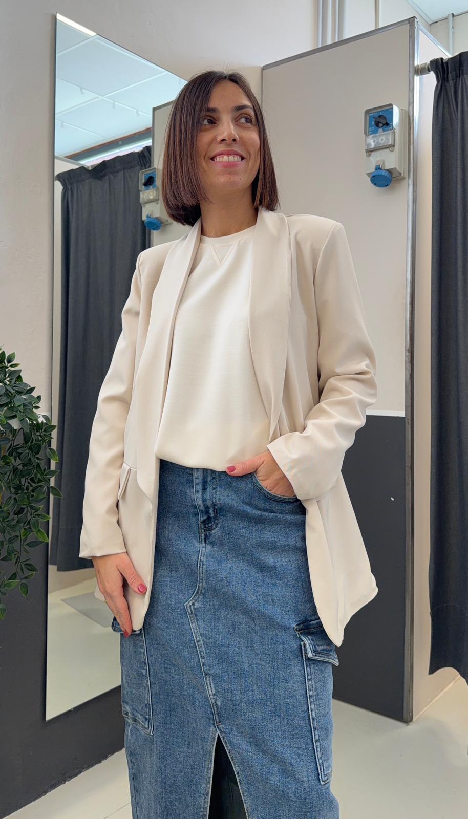 midi con tasconi F883YBFA267JEANS AKé