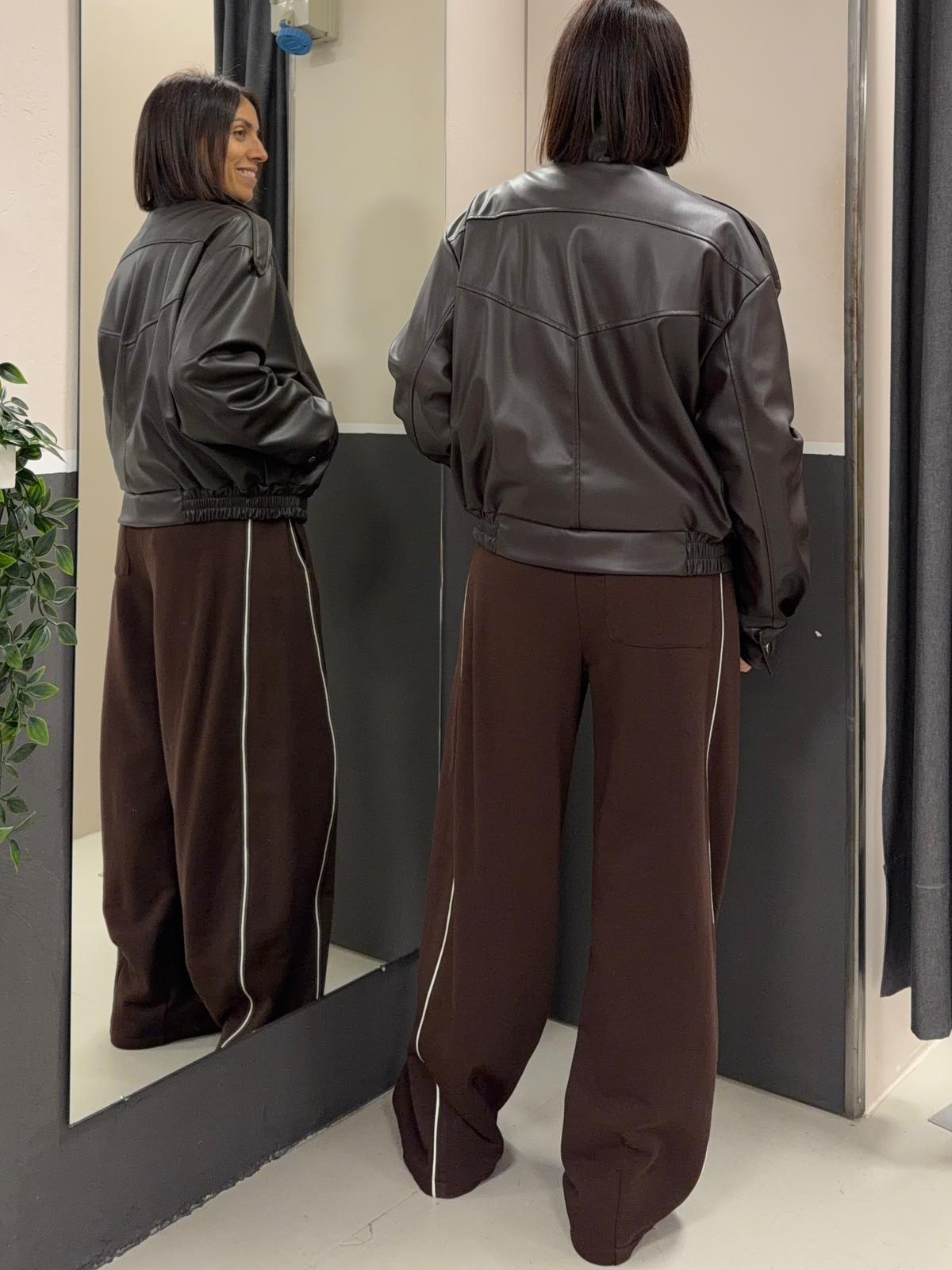 bomber eco-pelle TAB1047MORO VICOLO