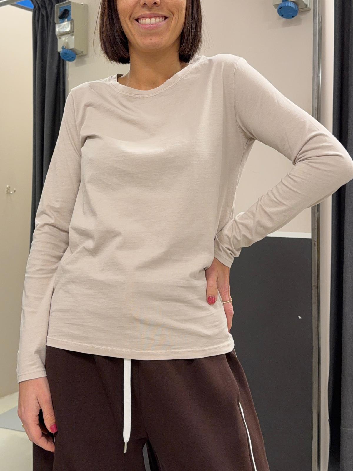 basic maniche lunghe UAB0055BEIGE VICOLO