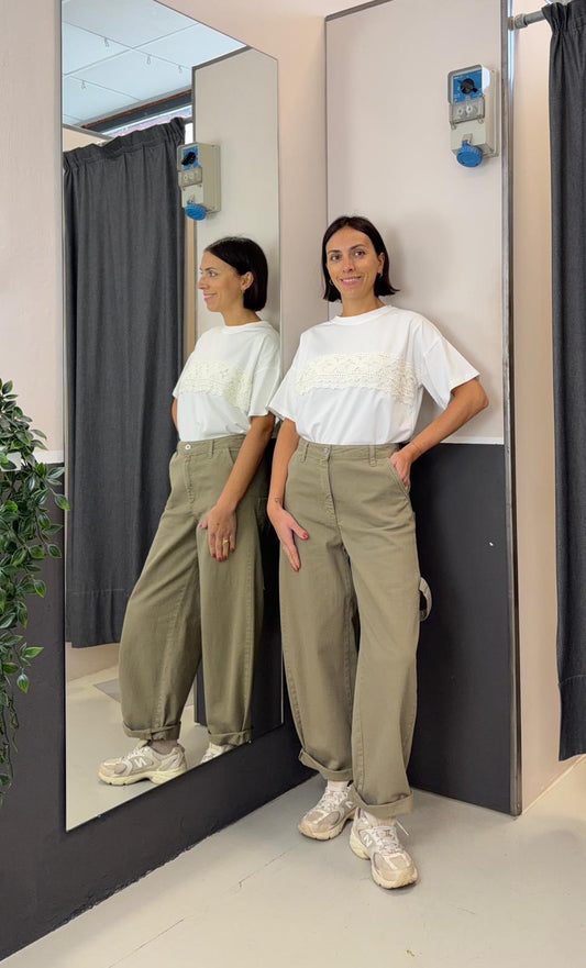 con laccio laterale e tasconi dietro KXPA2470MILITARE KIKISIX