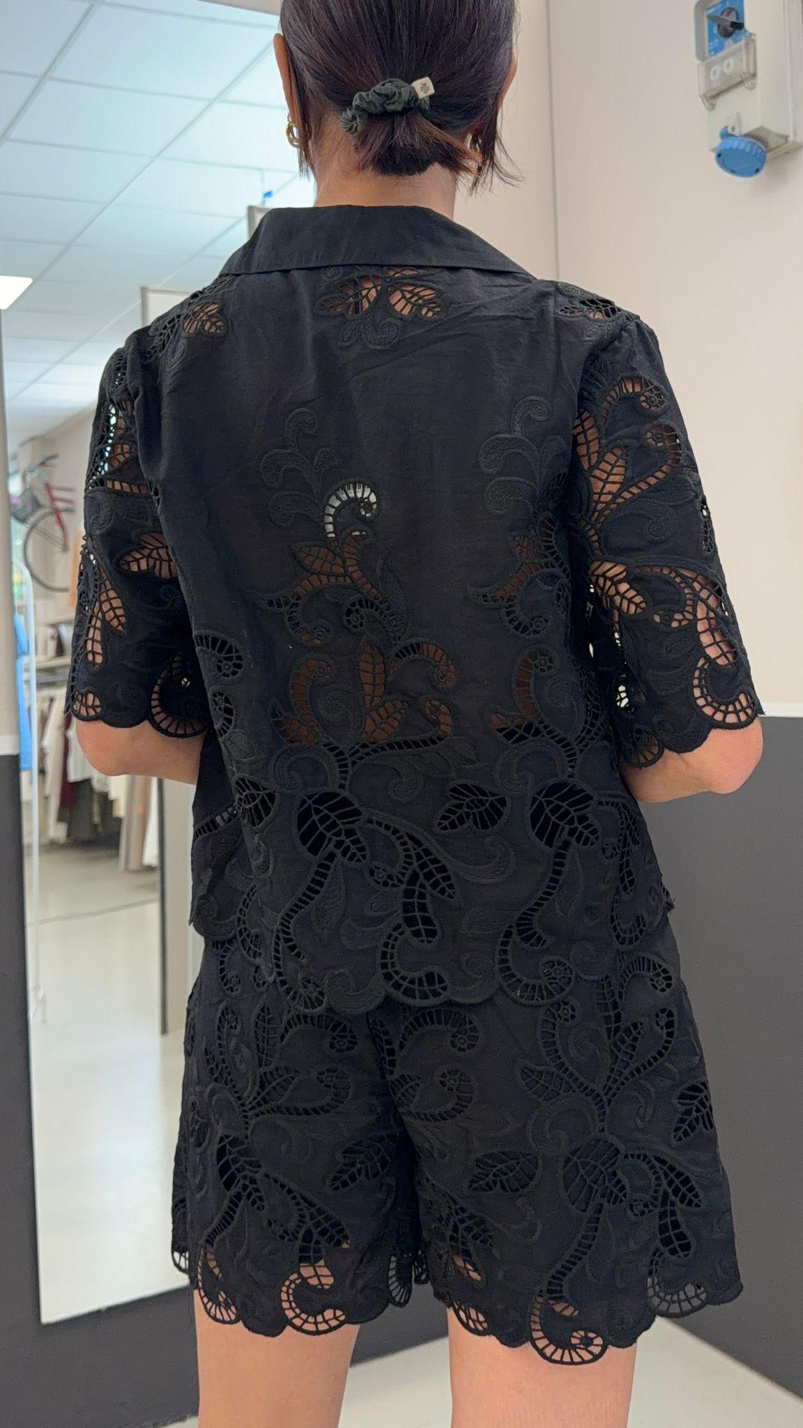 in pizzo sangallo AN5707NERO GLAMOROUS