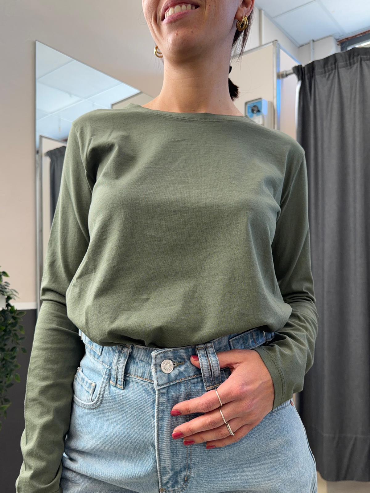 basic maniche lunghe UAB0055MILITARE VICOLO