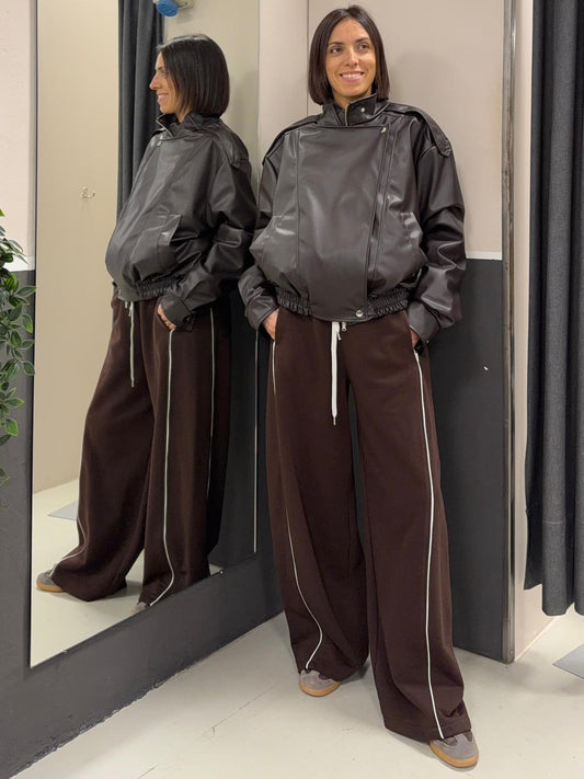 bomber eco-pelle TAB1047MORO VICOLO
