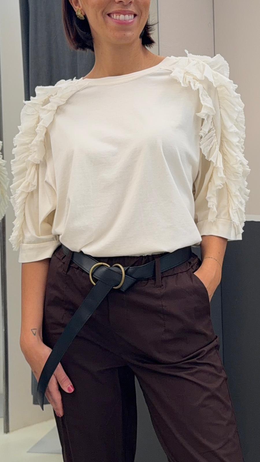 manica 3/4 con frappe 26MP25374PANNA MISS LOVE