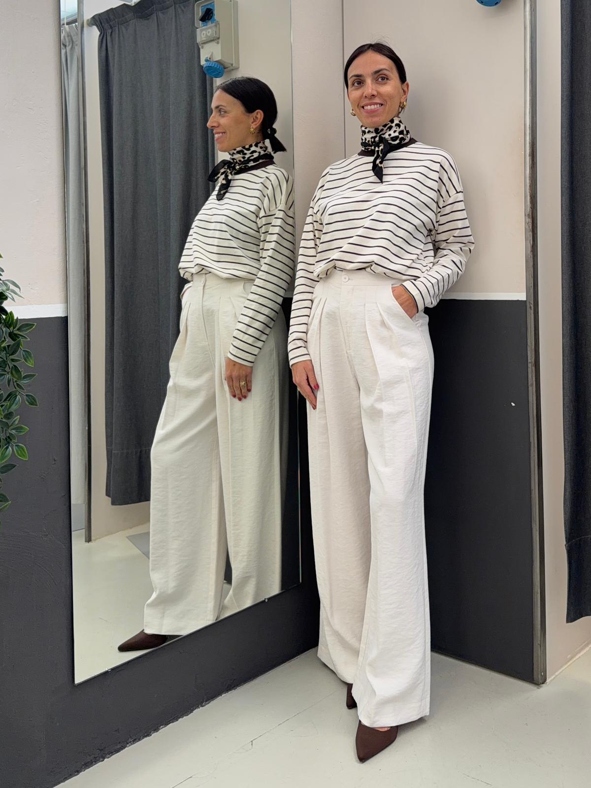 a righe oversize UAB0224BIANCO VICOLO