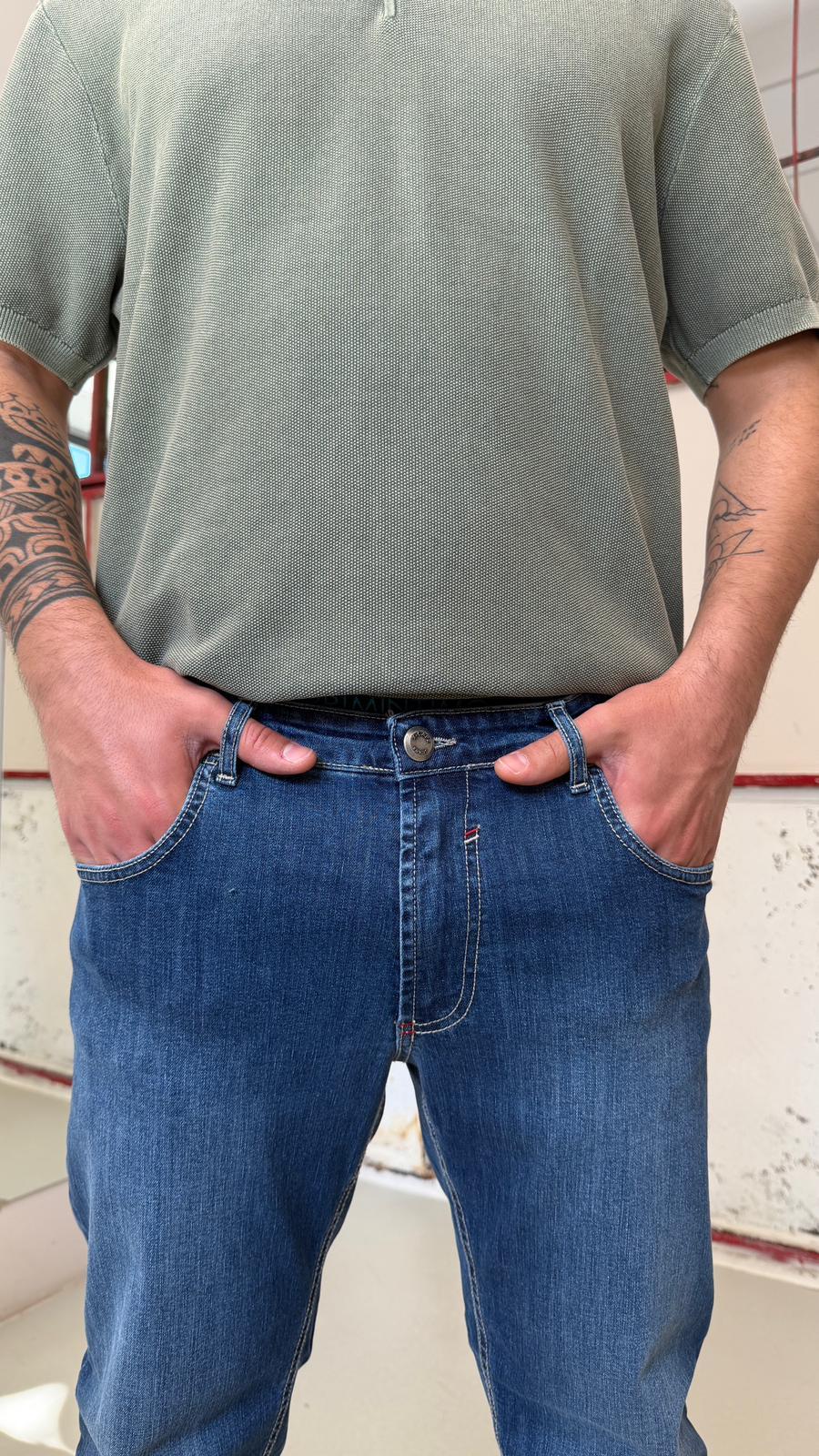 slim fit COURTOISDENIM SCURO X-CAPE
