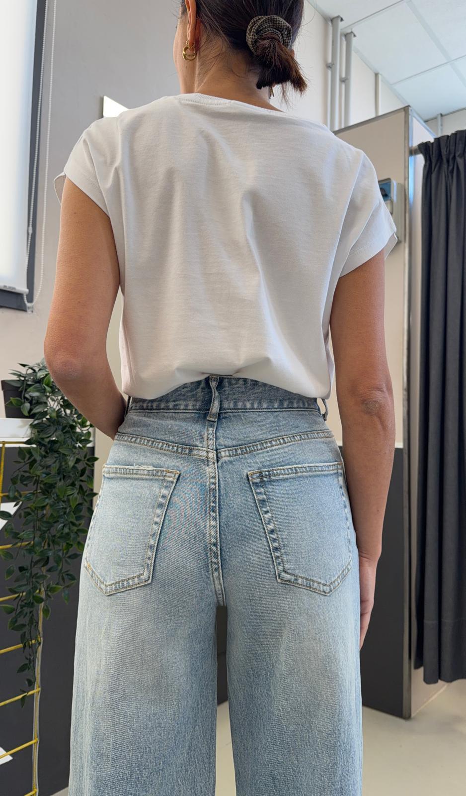 a palazzo con pietre nelle tasche 26MP5661JEANS MISS LOVE