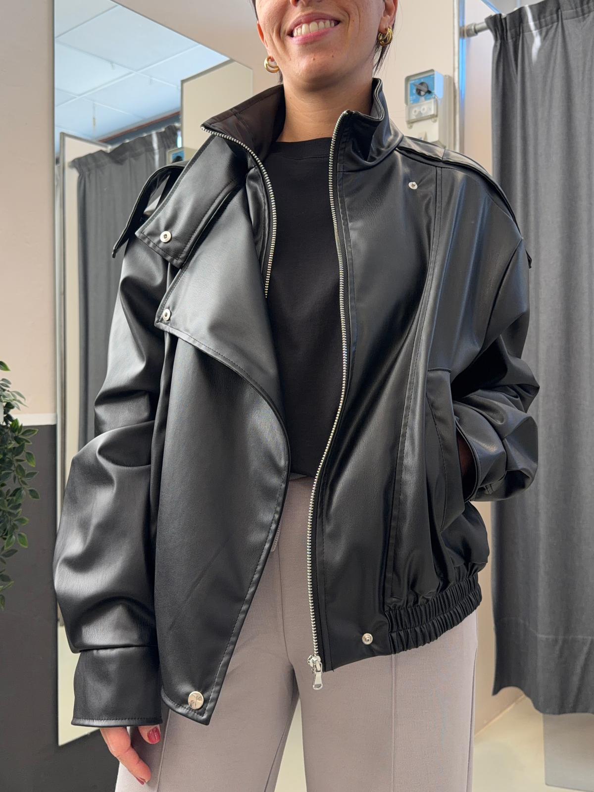 bomber eco-pelle TAB1047NERO VICOLO