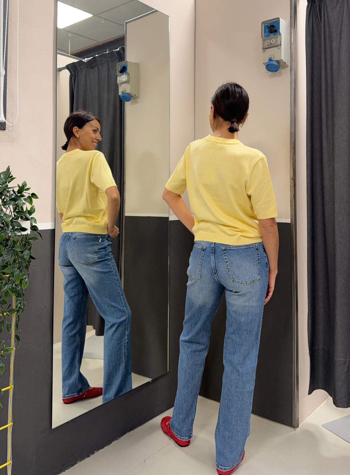 In maglia colore giallo 61C/10252PANNA COMPANIA FANTASTICA