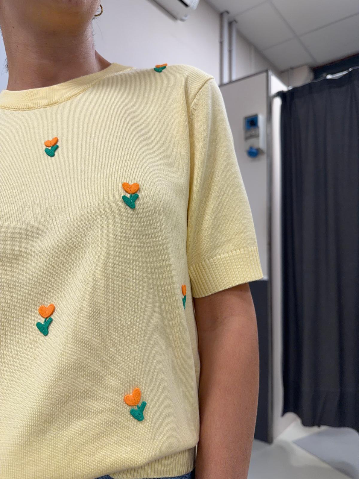 In maglia colore giallo 61C/10252PANNA COMPANIA FANTASTICA