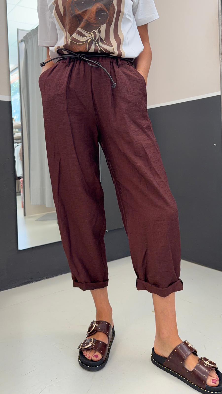 mom fit SS190093181590MARRONE ADORA