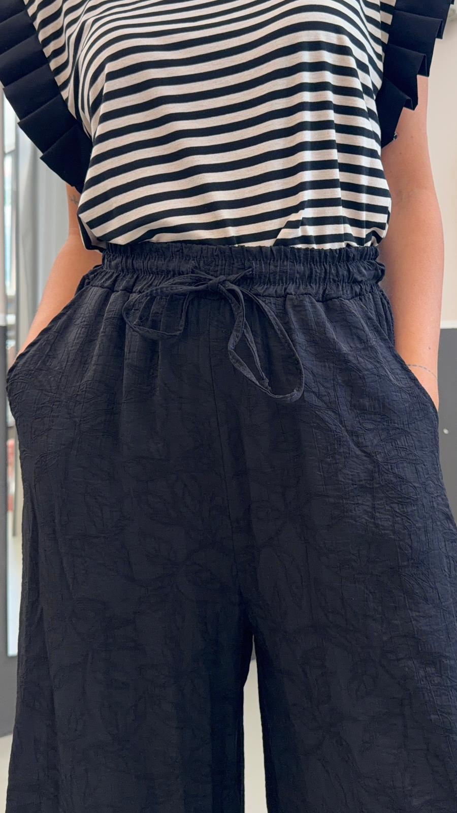 a palazzo ricamato SS157093171590NERO ADORA