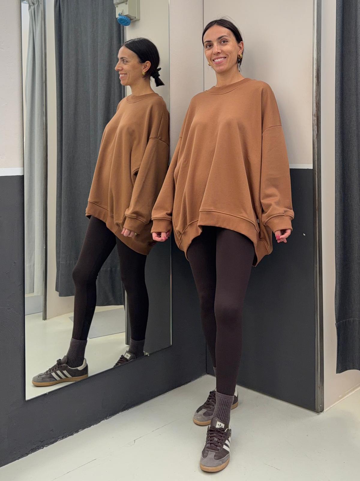 oversize a girocollo TAB0440TABACCO VICOLO