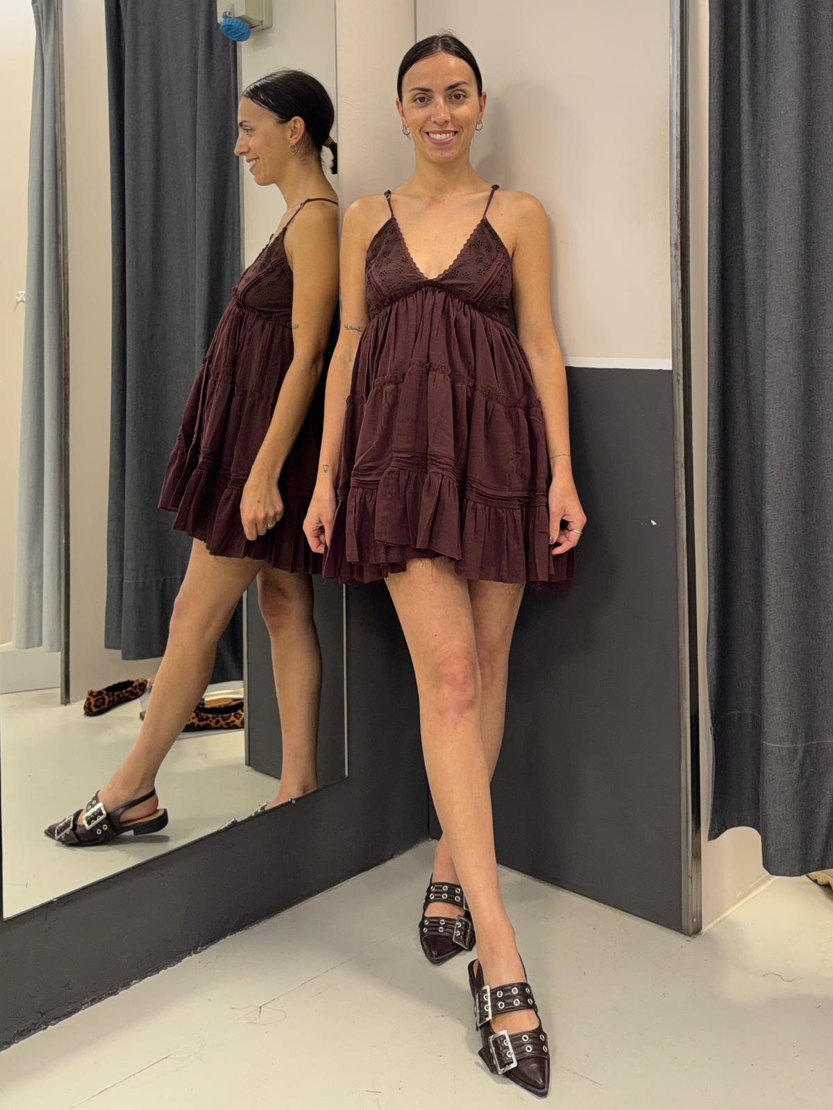 corto a balze IN1771BURGUNDY GLAMOROUS