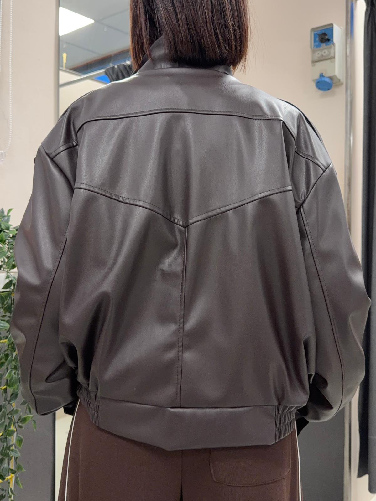 bomber eco-pelle TAB1047MORO VICOLO
