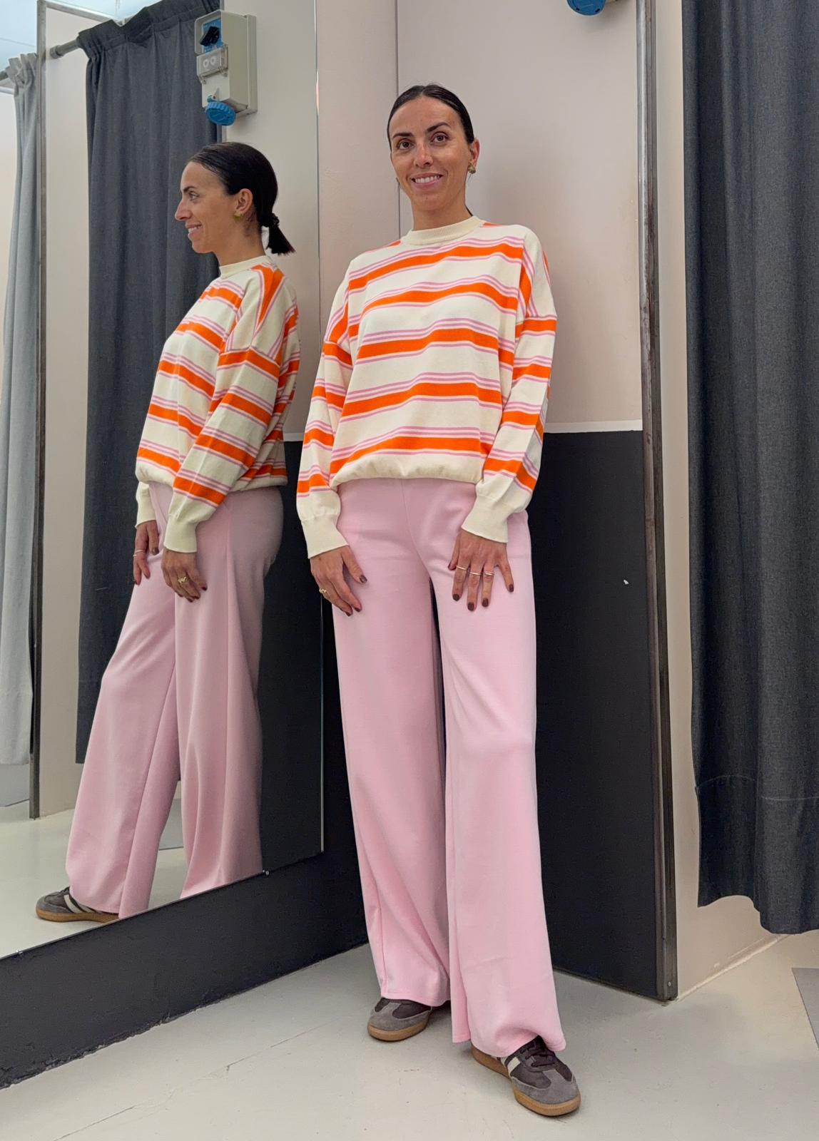 palazzo con elastico in vita 26MP11203KQCROSA MISS LOVE