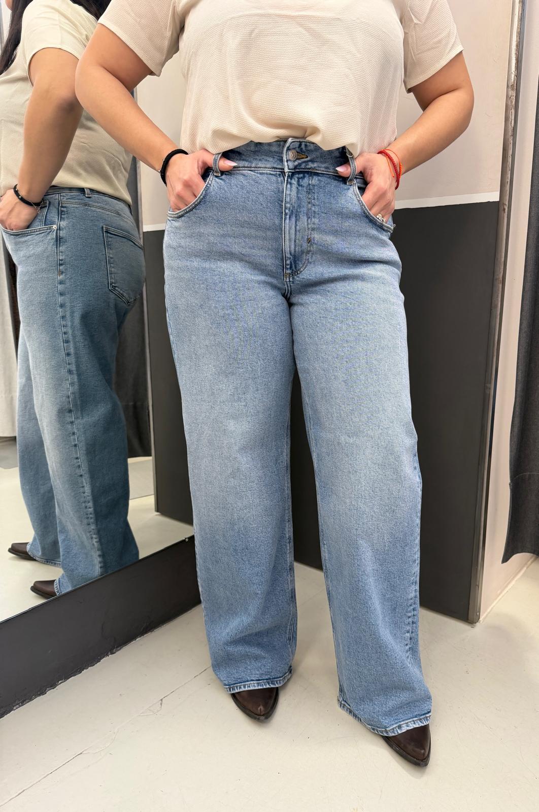 wide legs CARJUICYDENIM BLUE CHIARO ONLY CARMAKOMA