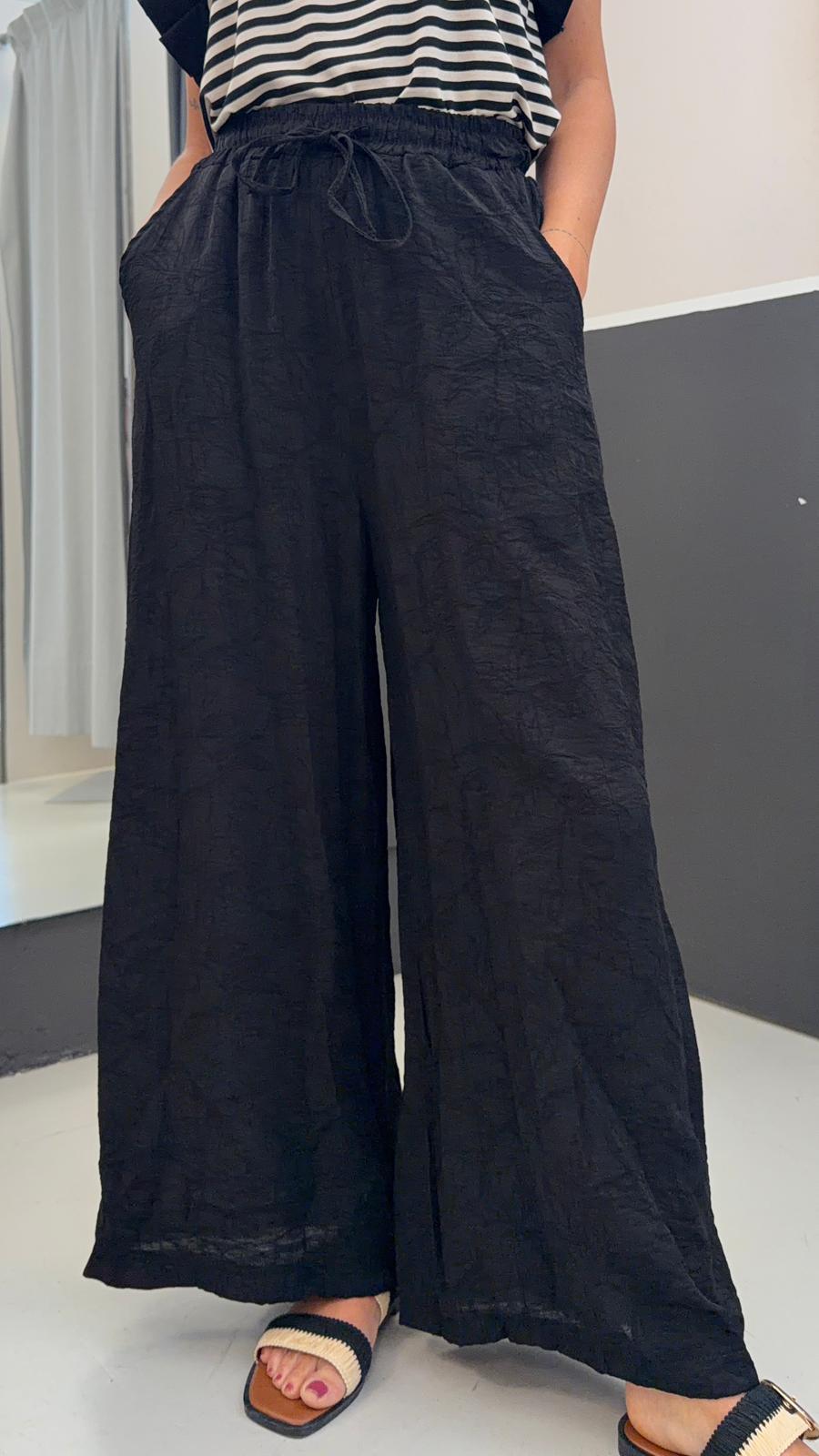 a palazzo ricamato SS157093171590NERO ADORA