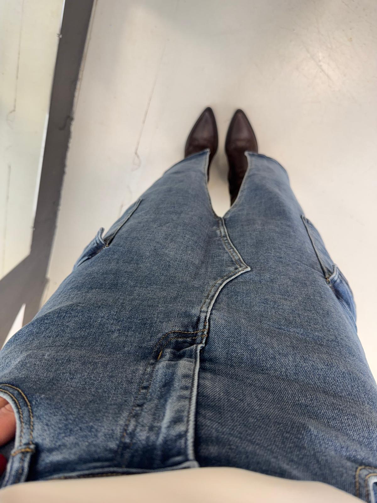 midi con tasconi F883YBFA267JEANS AKé
