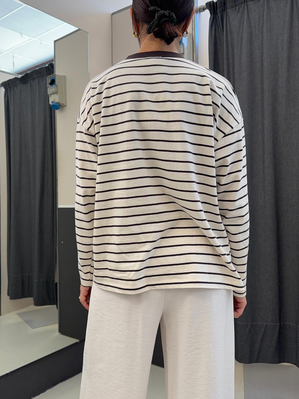 a righe oversize UAB0224BIANCO VICOLO