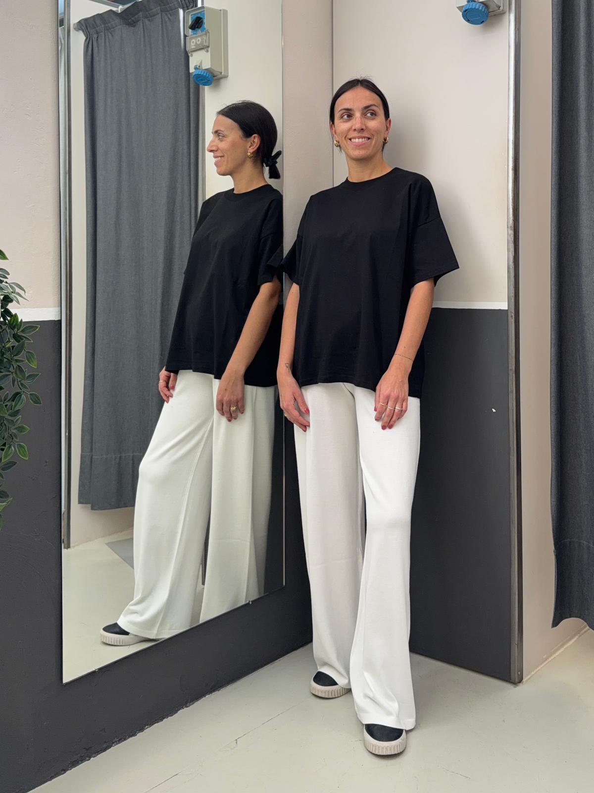 basic oversize manica corta KXTS2594NERO KIKISIX