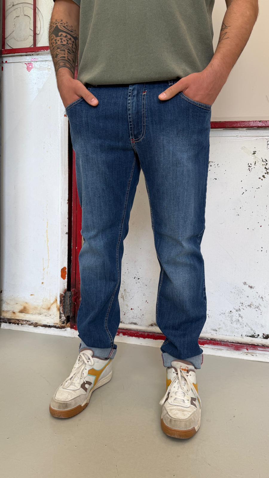 slim fit COURTOISDENIM SCURO X-CAPE