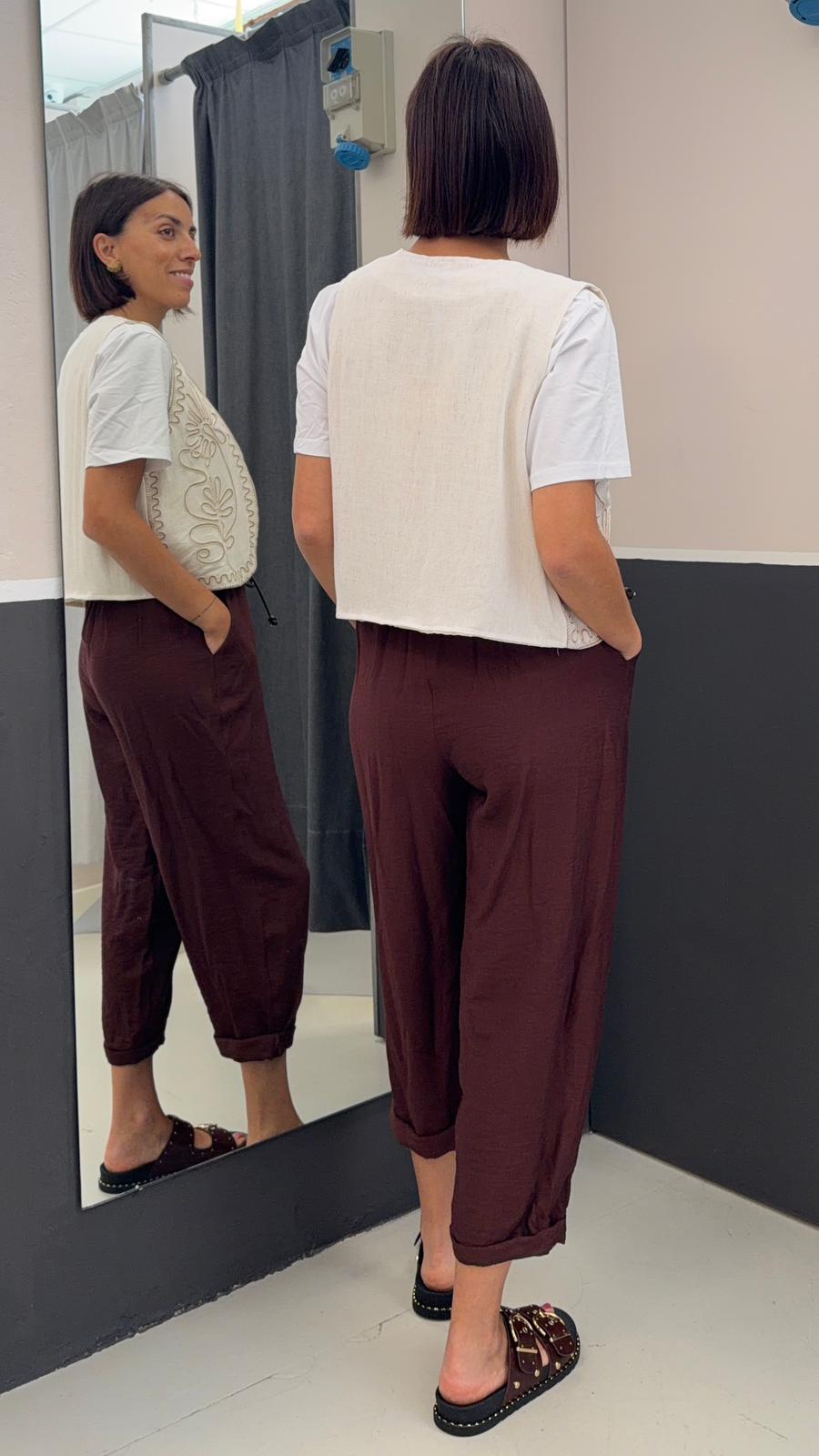 mom fit SS190093181590MARRONE ADORA