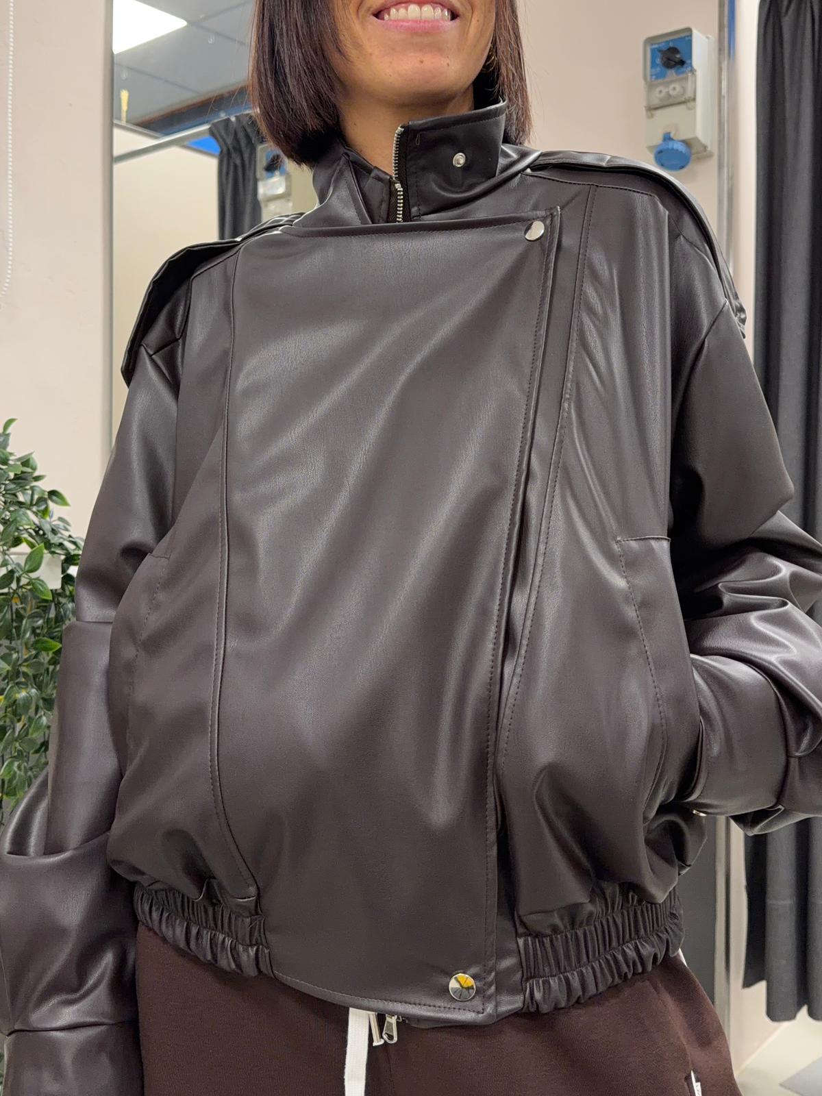 bomber eco-pelle TAB1047MORO VICOLO