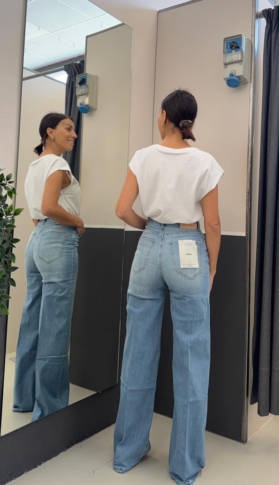 wide legs DAB5341DENIM CHIARO VICOLO