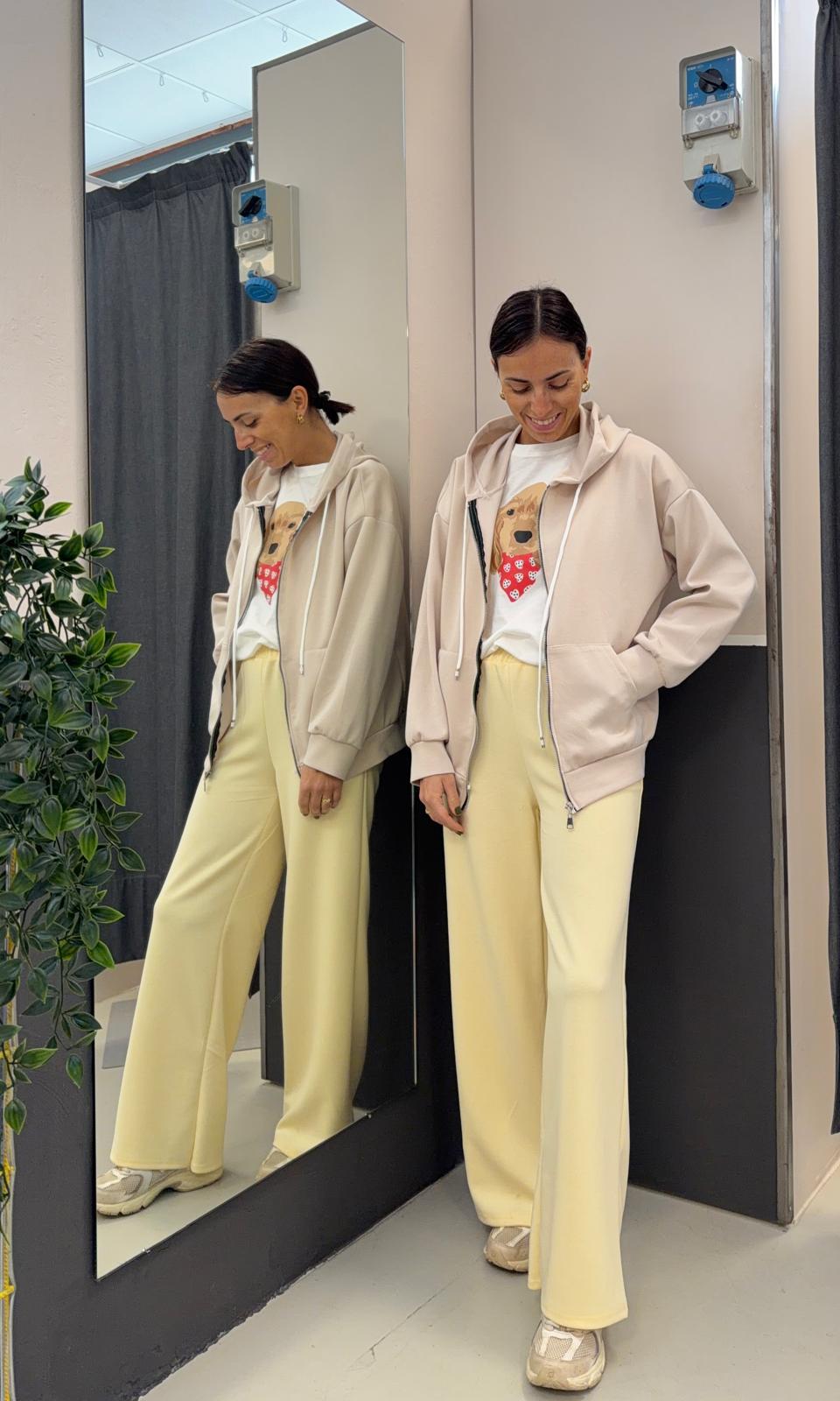 con cappuccio e zip 26MP12921KQCBEIGE MISS LOVE