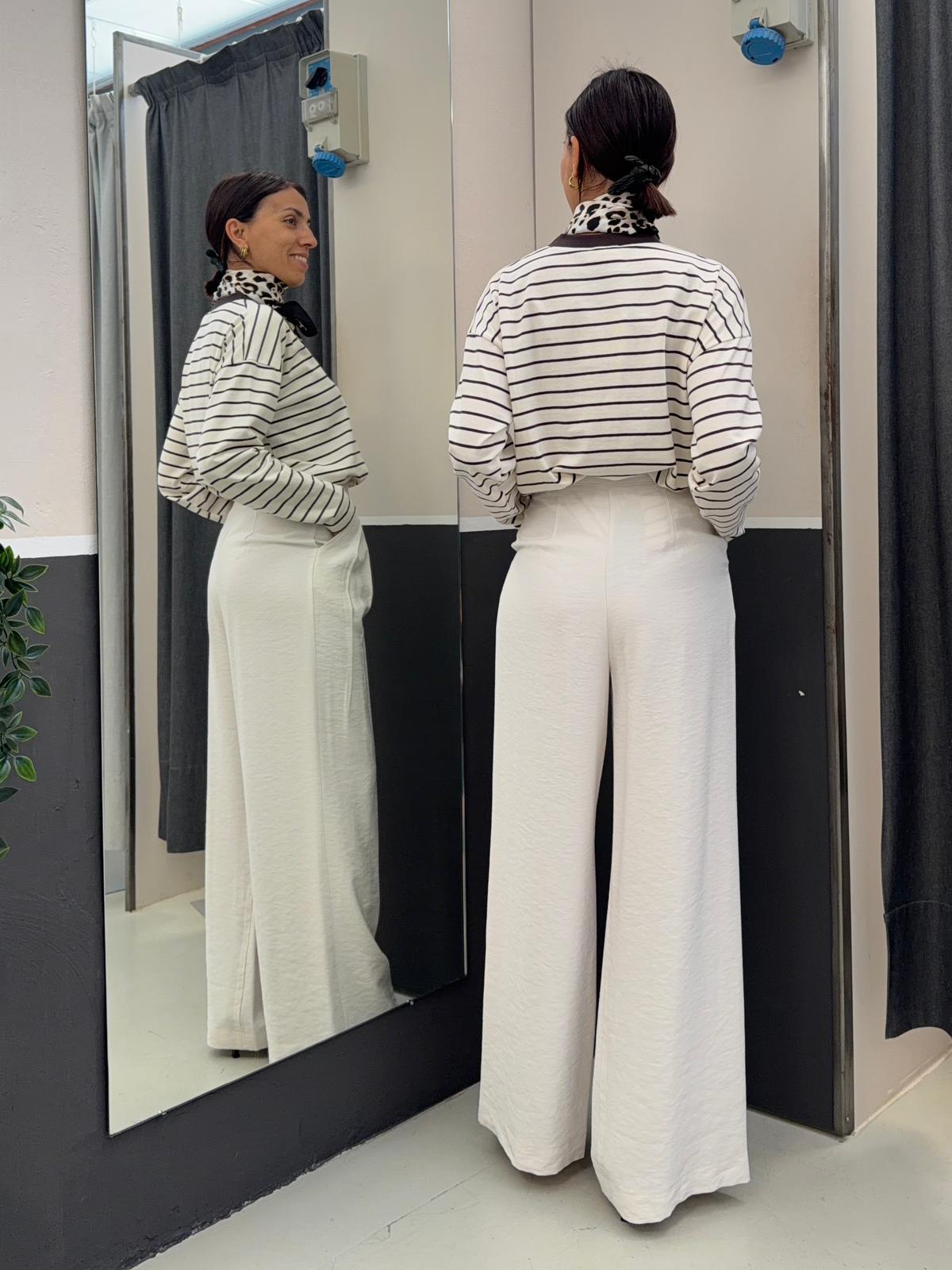 a righe oversize UAB0224BIANCO VICOLO