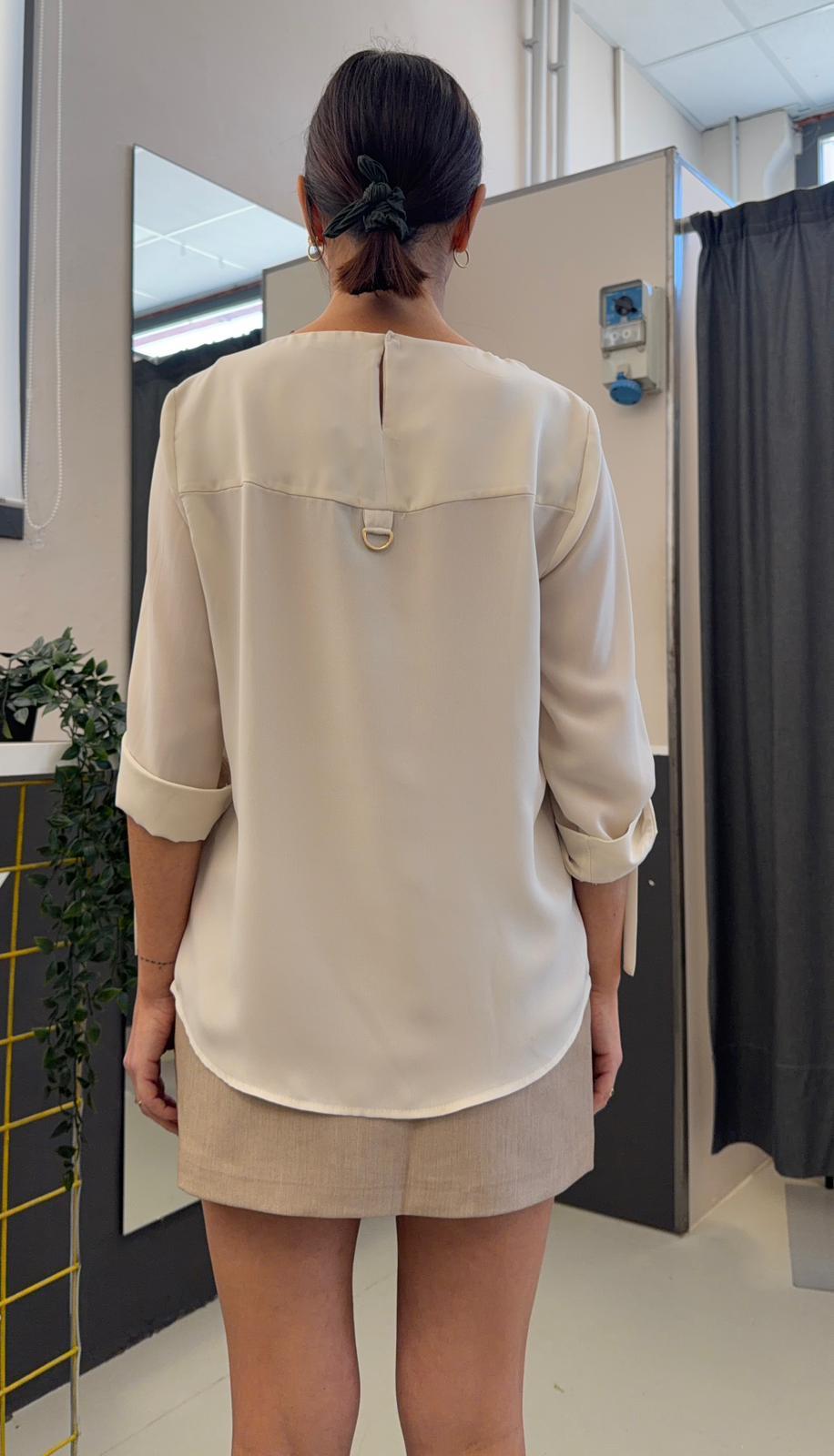 maniche 3/4 F551XBF58CREMA AKé