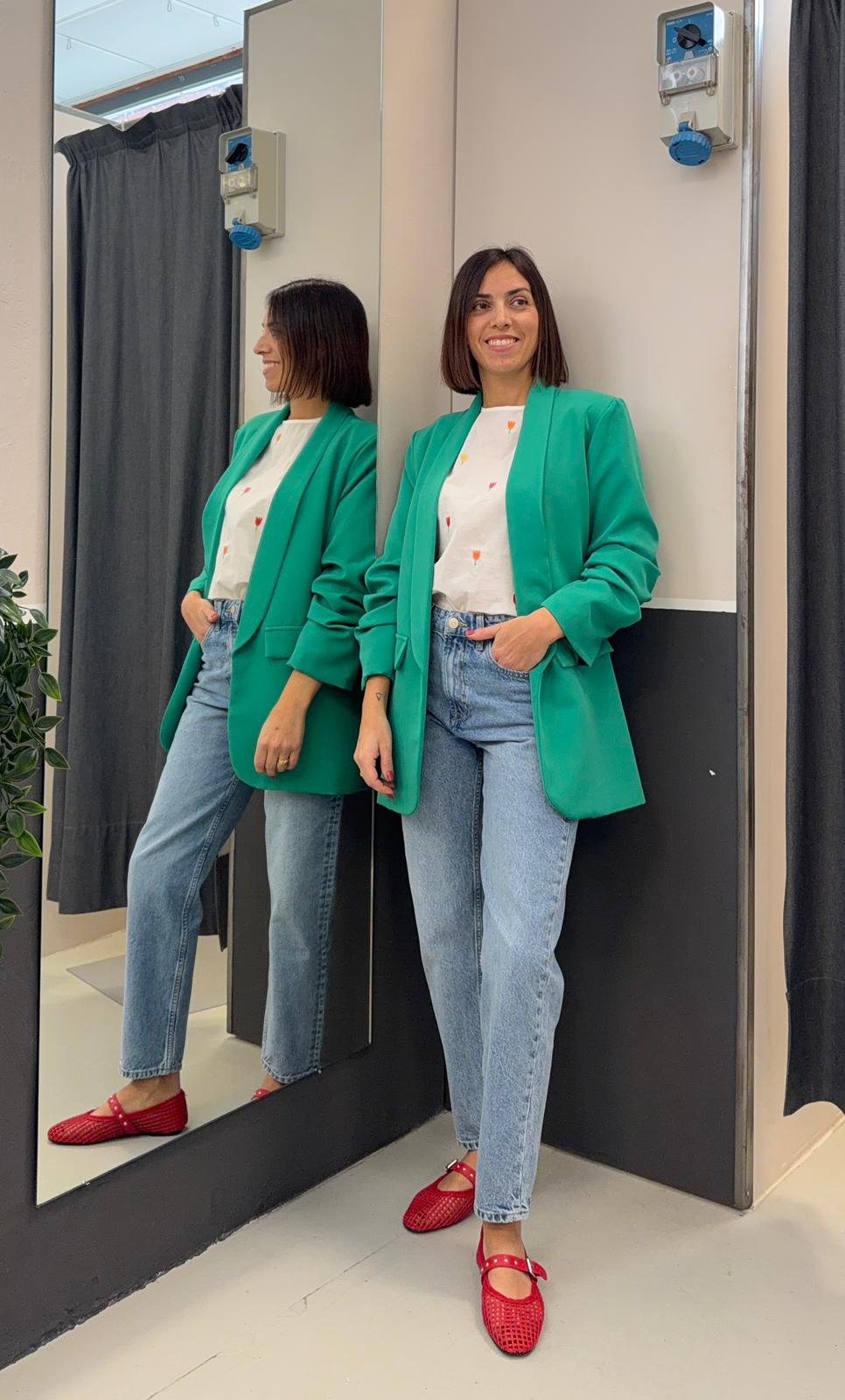 blusa con micro stampa 61C/41009BIANCO COMPANIA FANTASTICA