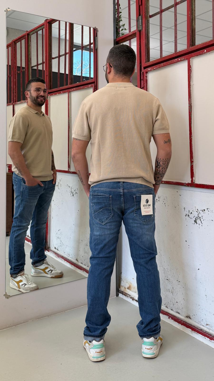 slim fit 04387/12/16DENIM SCURO KEYJEY