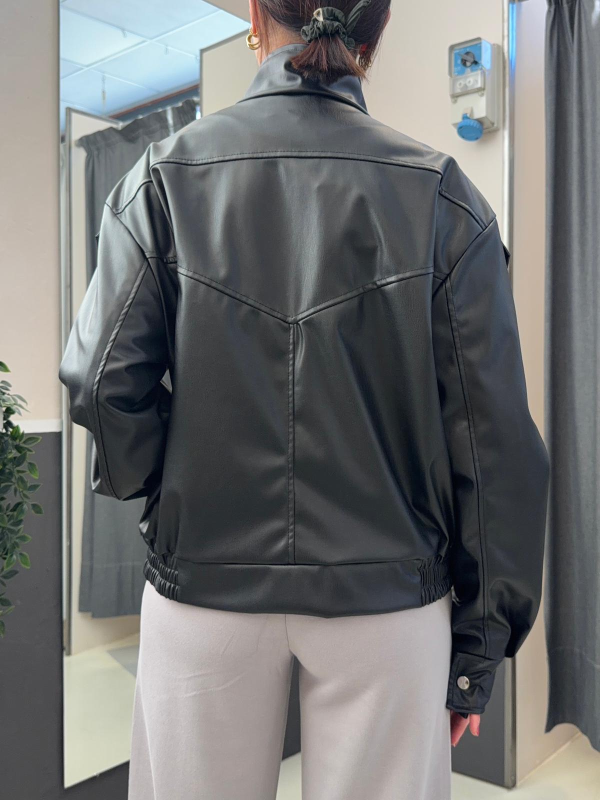 bomber eco-pelle TAB1047NERO VICOLO