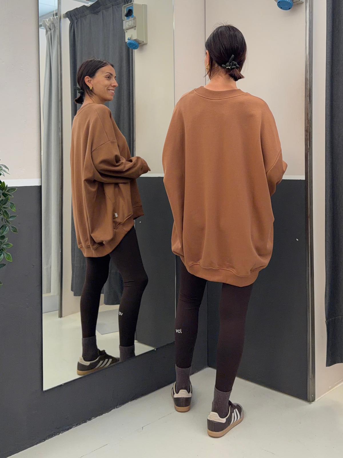 oversize a girocollo TAB0440TABACCO VICOLO