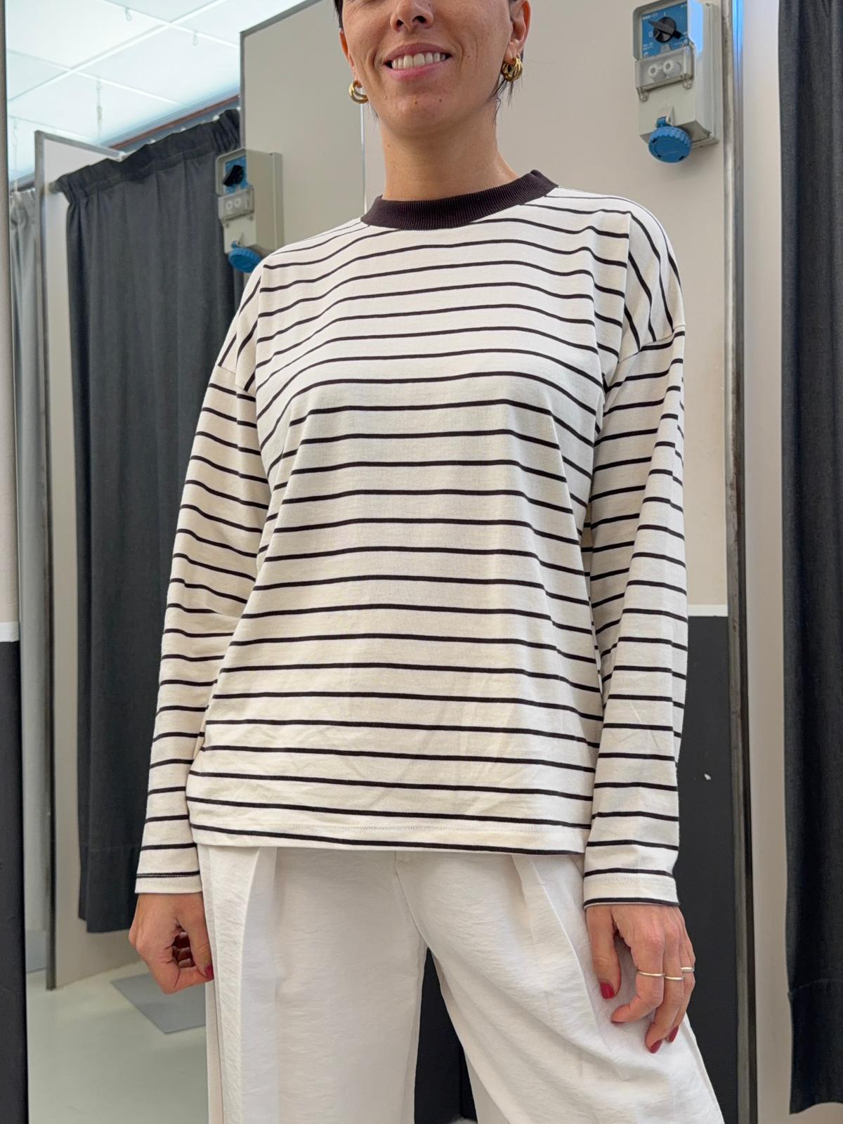 a righe oversize UAB0224BIANCO VICOLO