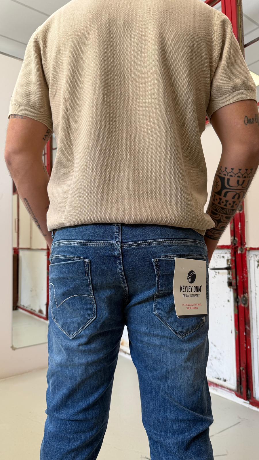 slim fit 04387/12/16DENIM SCURO KEYJEY