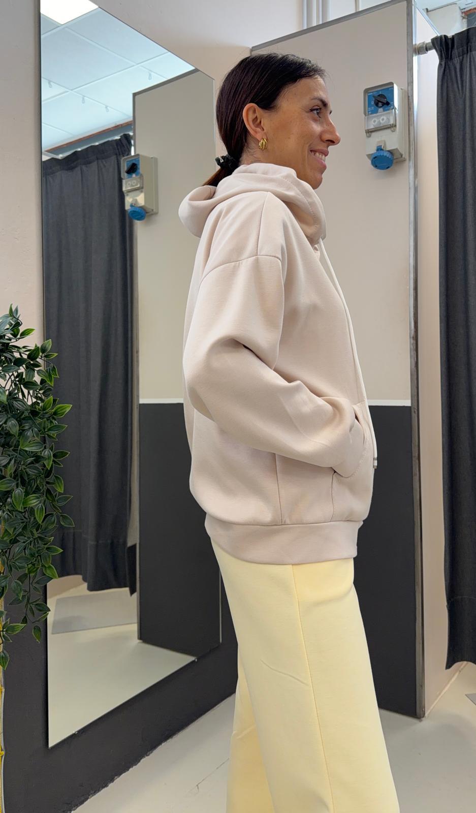 con cappuccio e zip 26MP12921KQCBEIGE MISS LOVE