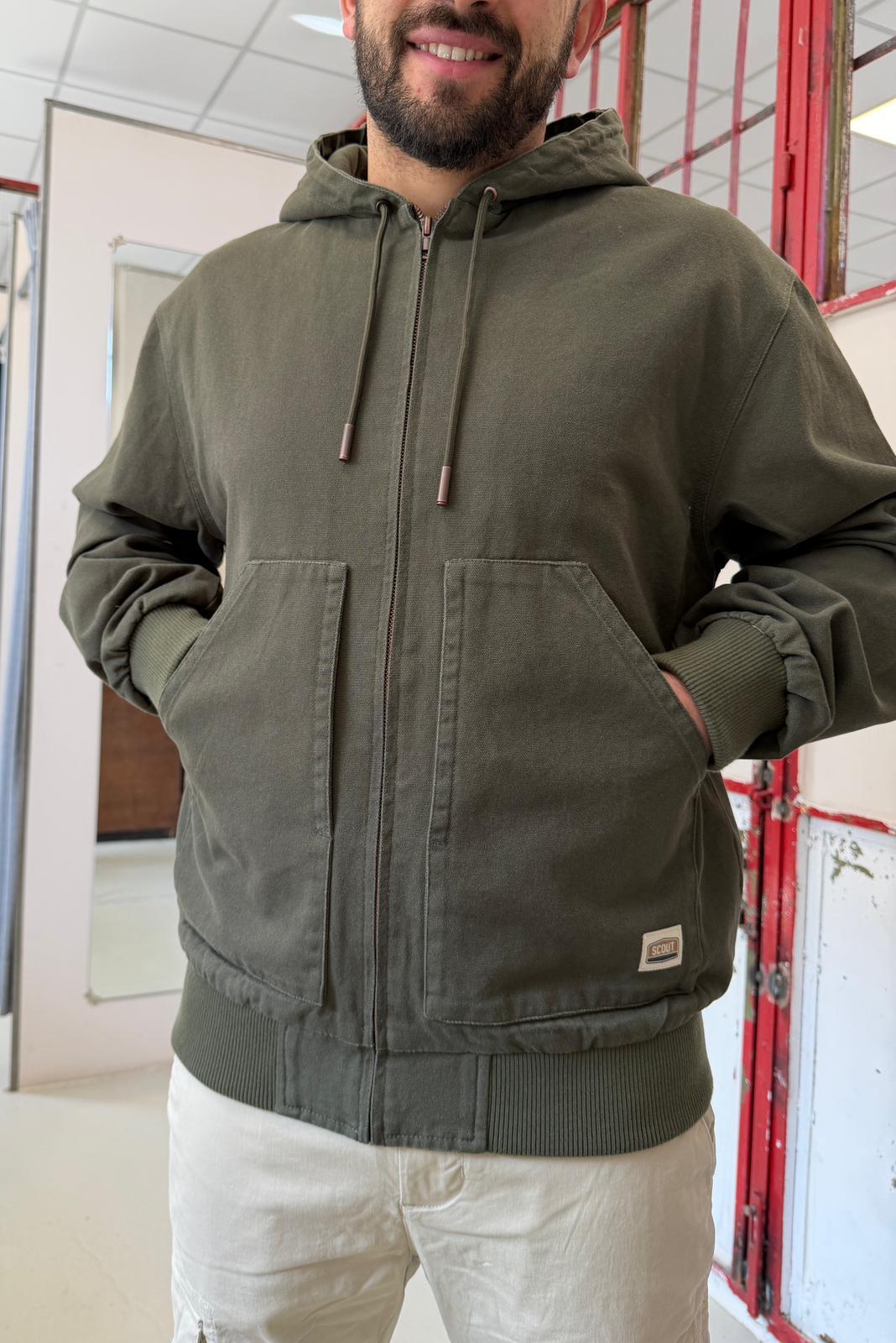 canvas con cappuccio GBB10159-MVERDE SCOUT