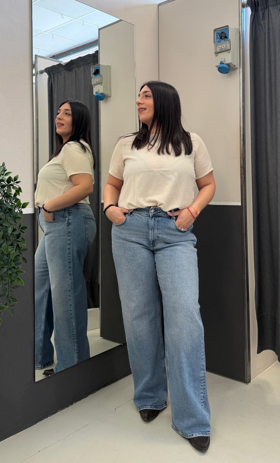 wide legs CARJUICYDENIM BLUE CHIARO ONLY CARMAKOMA
