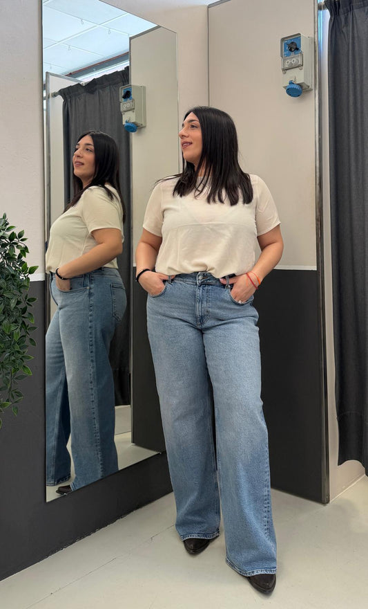 wide legs CARJUICYDENIM BLUE CHIARO ONLY CARMAKOMA