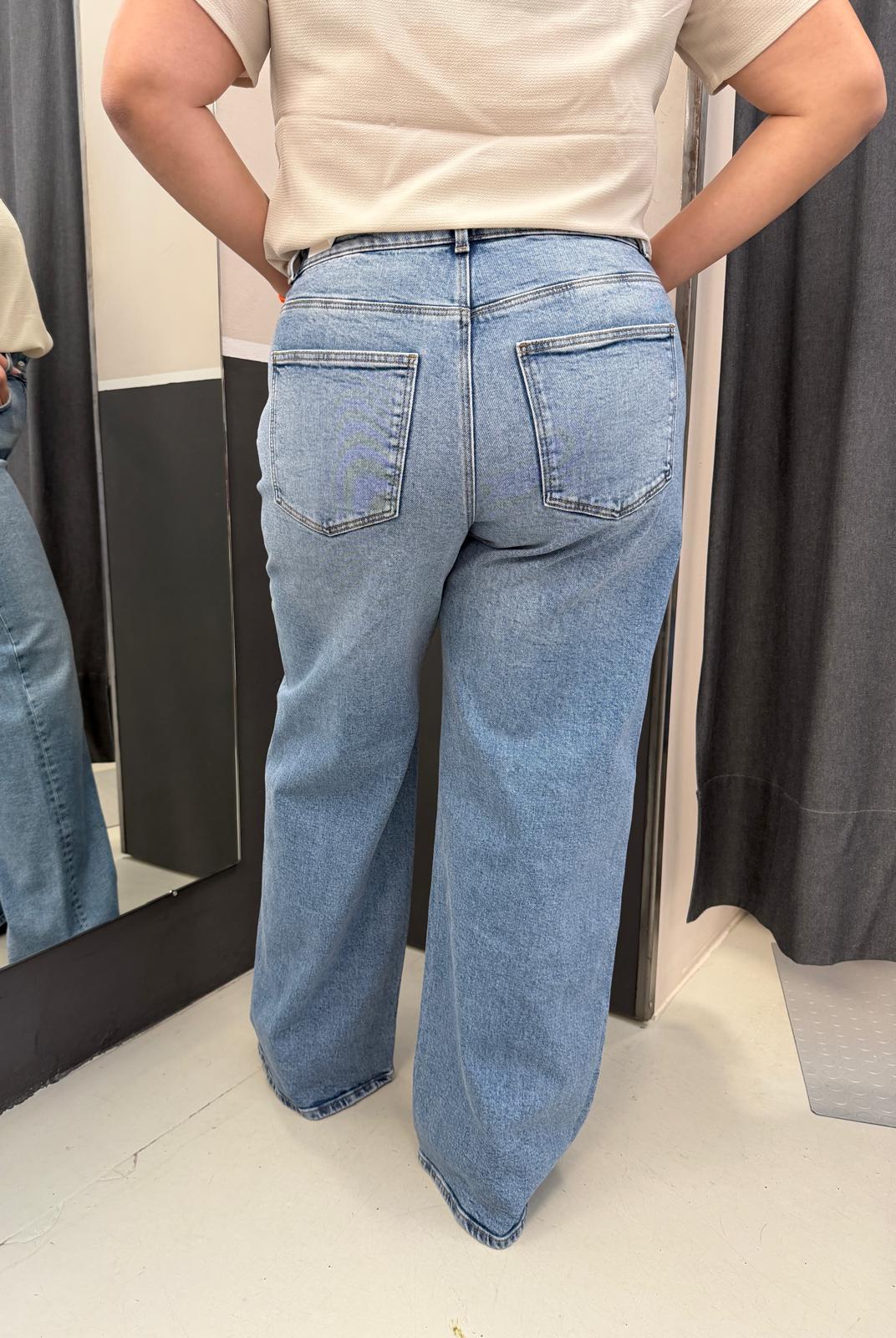 wide legs CARJUICYDENIM BLUE CHIARO ONLY CARMAKOMA