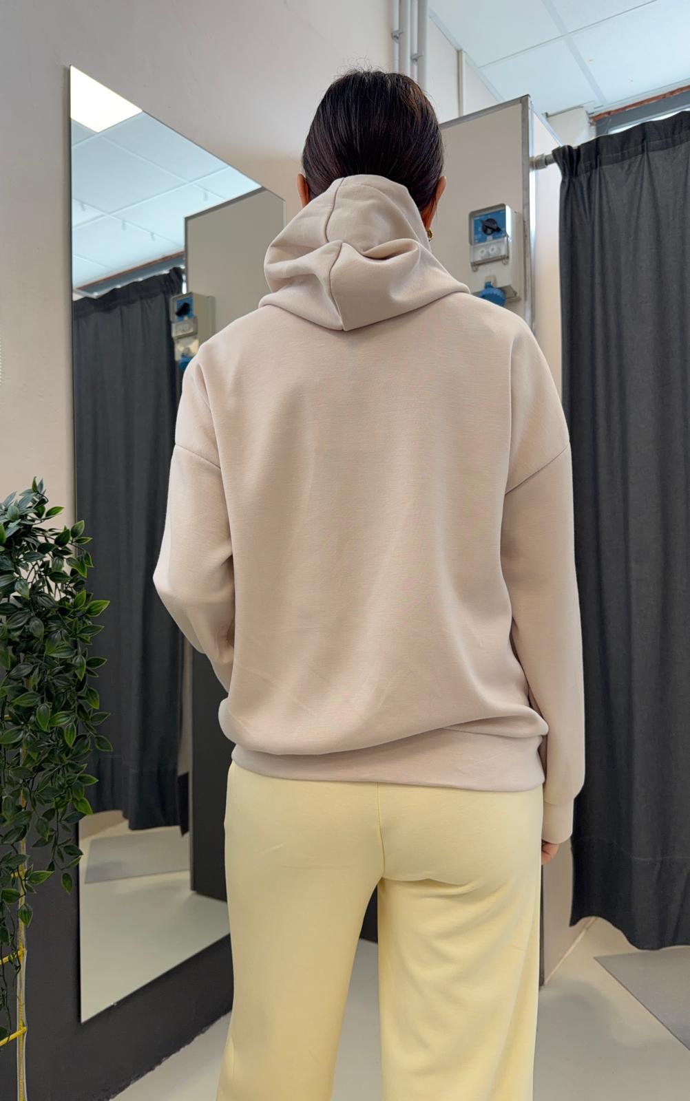 con cappuccio e zip 26MP12921KQCBEIGE MISS LOVE
